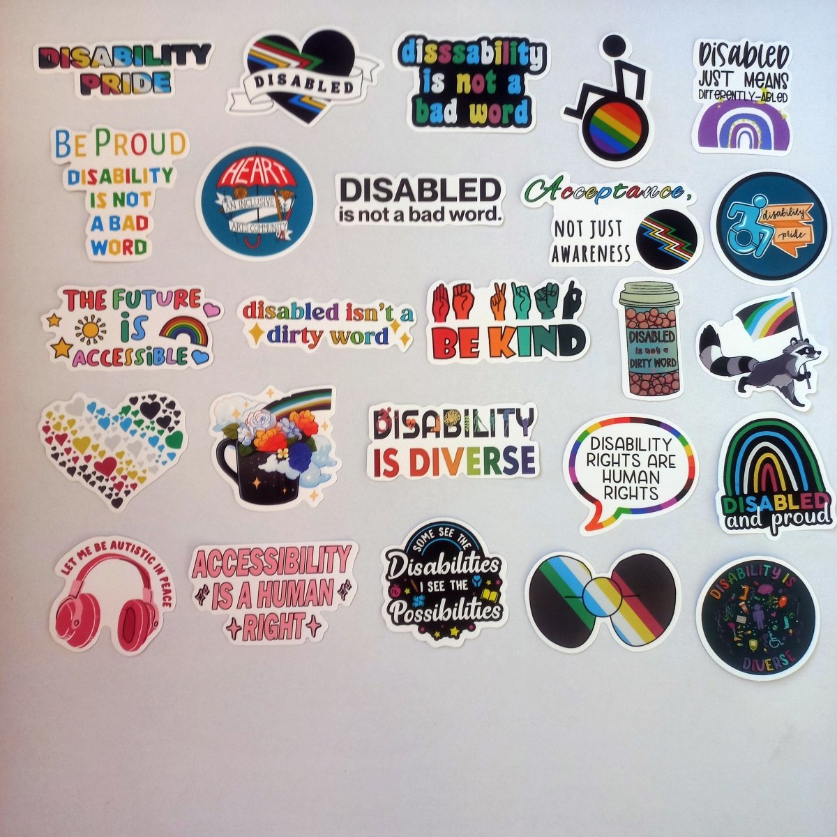 Pachet Stickere Disability Pride – 50 Bucăți Motivaționale - StickerJoy