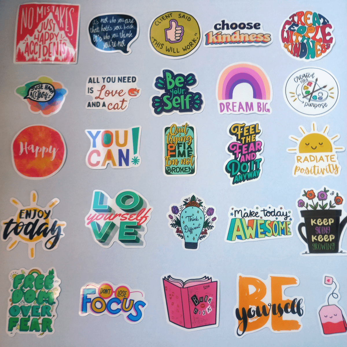 Pachet Stickere Mesaje Inspirationale 50 buc. - StickerJoy