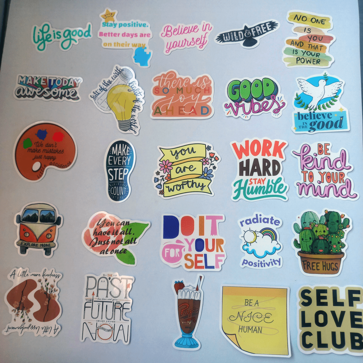 Pachet Stickere Mesaje Inspirationale 50 buc. - StickerJoy