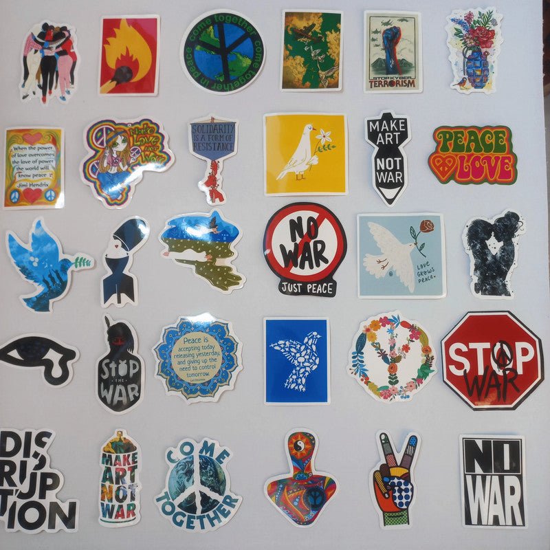 Pachet Stickere Love & Pace 50 buc. - StickerJoy