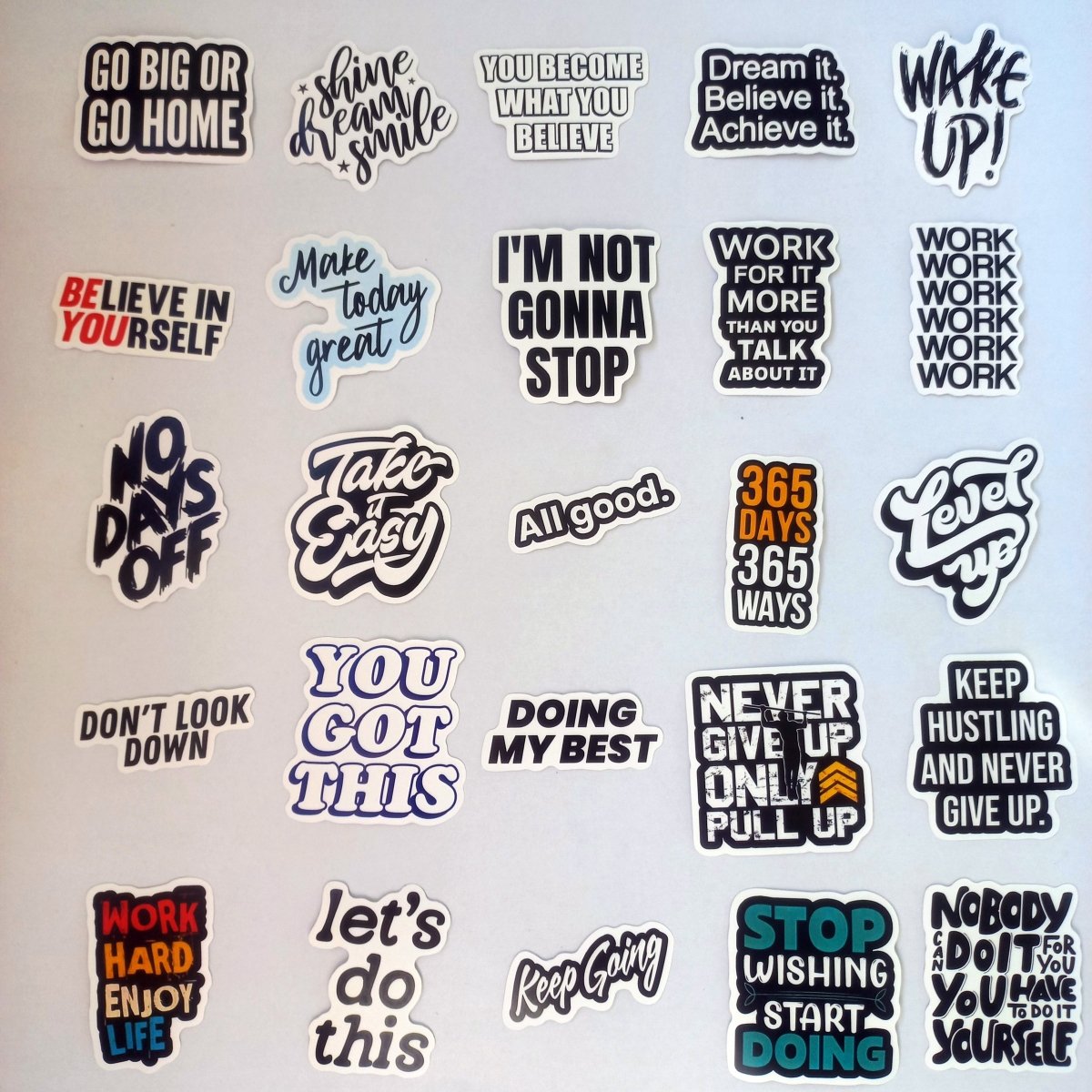 Pachet Stickere Motivaționale – "Power Words" 64 buc. - StickerJoy