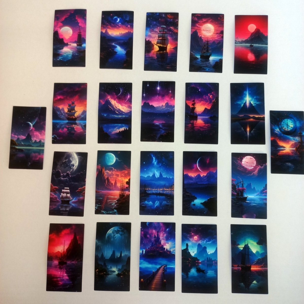 Pachet Stickere Peisaje de Vis – Ceruri Stelare & Lumi Fantastice 50 buc. - StickerJoy