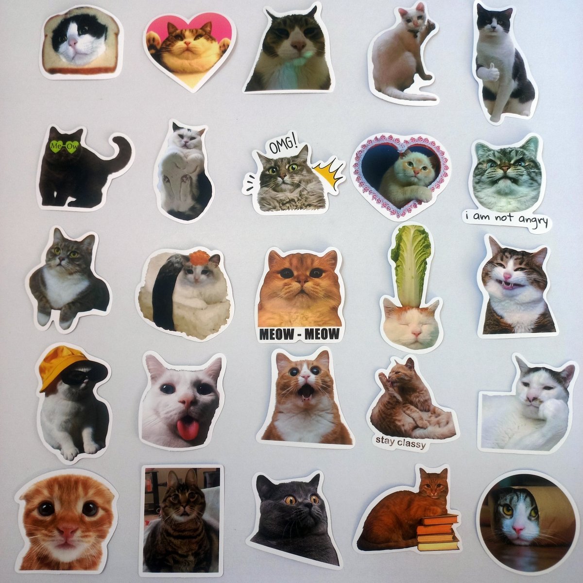 Pachet Stickere Pisici Amuzante 50 buc. - StickerJoy