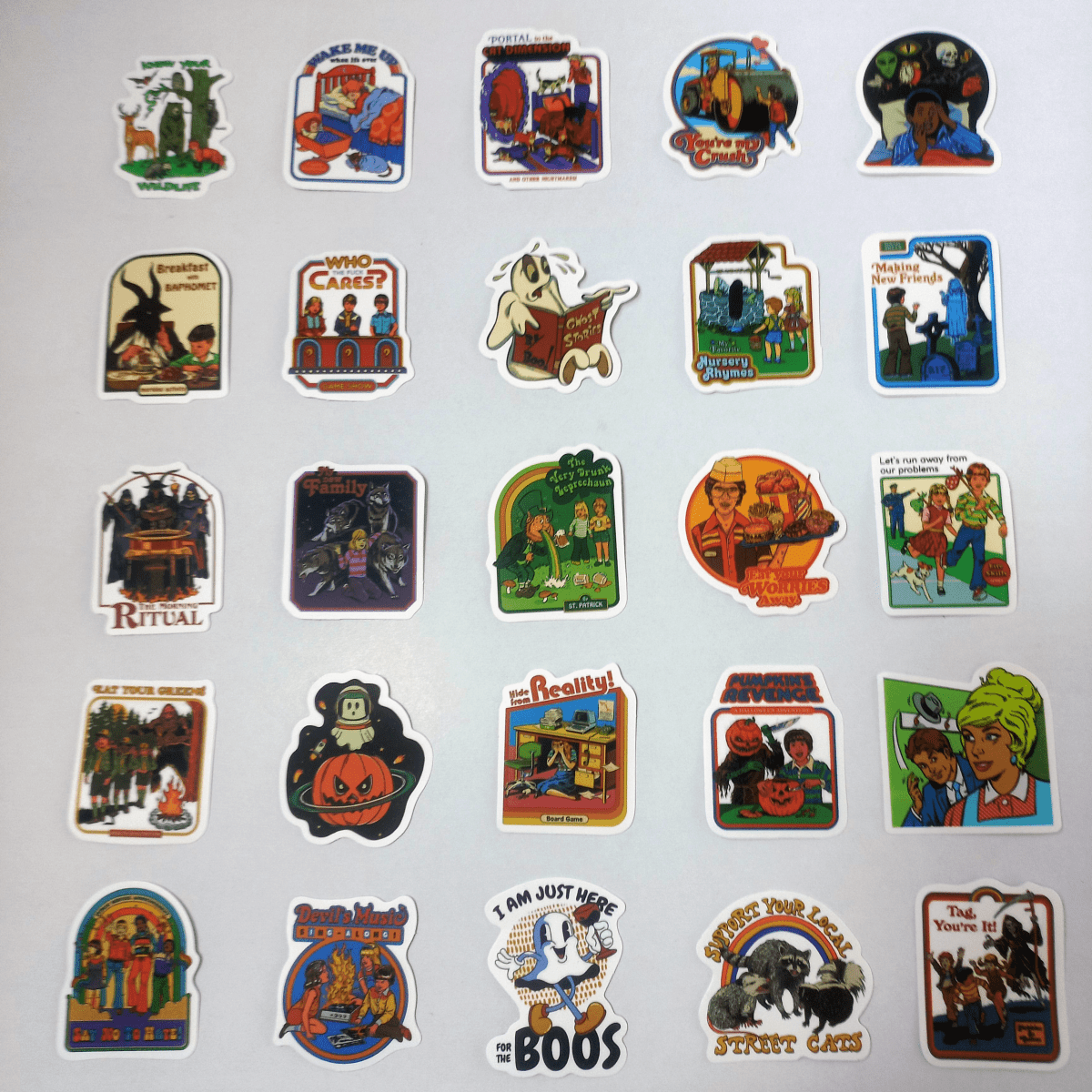 Stickere "Retro Ghost" 50 buc. - StickerJoy