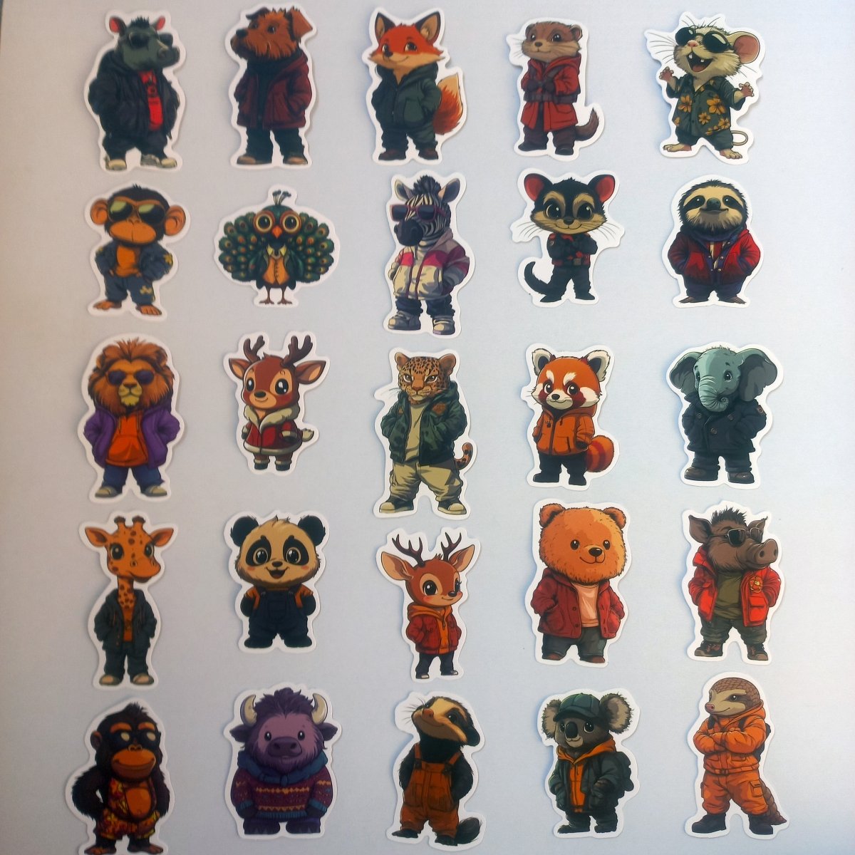 Set 50 Stickere Animale Cool – Streetwear & Vibe Urban - StickerJoy