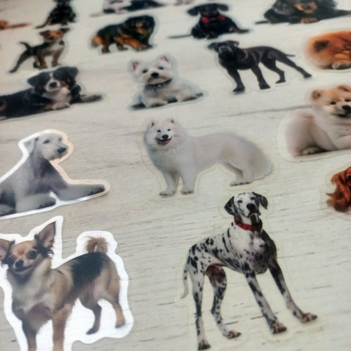 50 Stickere Câini – Rase de Câini Cute | Stickere Animale Premium Waterproof - StickerJoy
