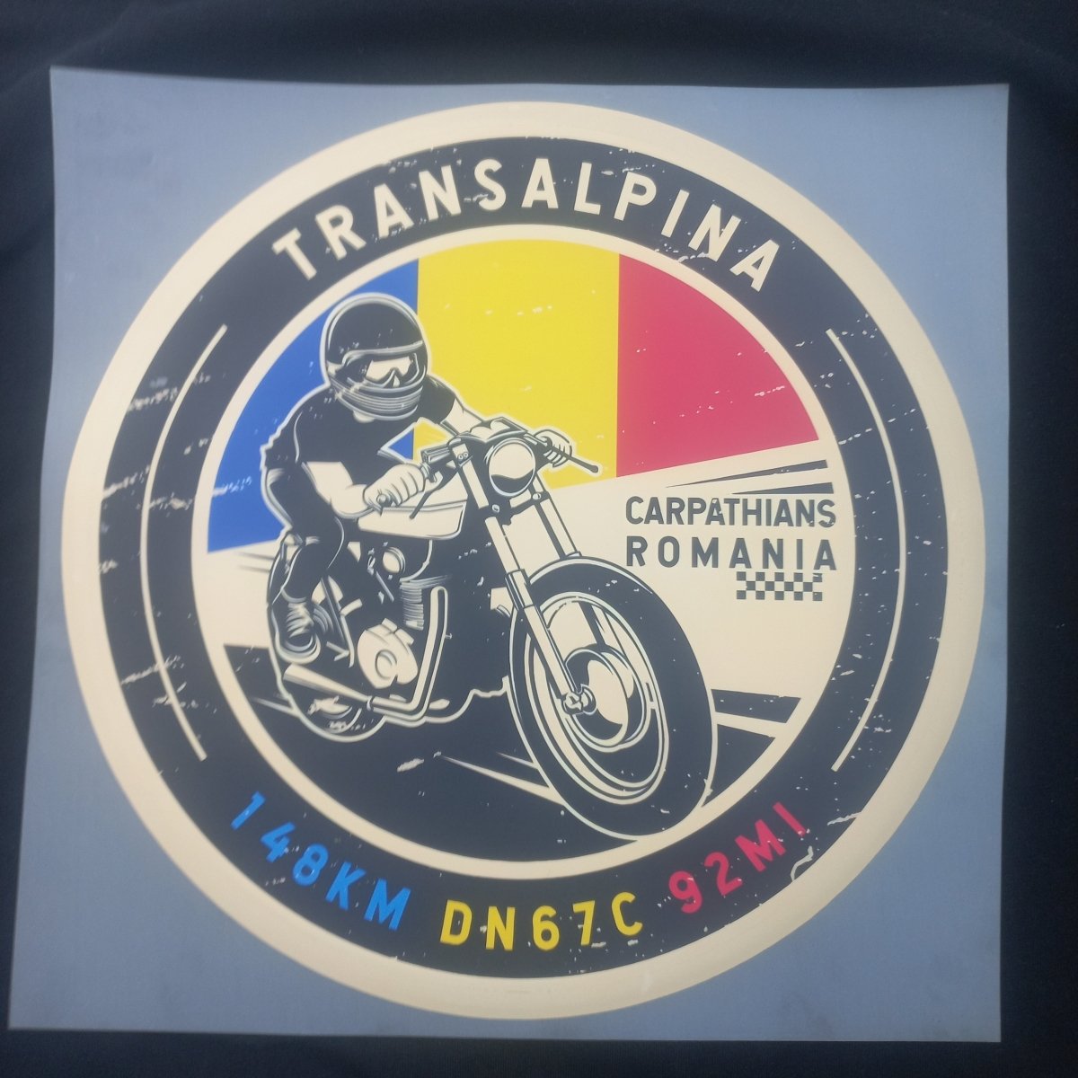 Sticker DTF Transalpina România – Transfer Termic Drum Montan pentru Haine - StickerJoy