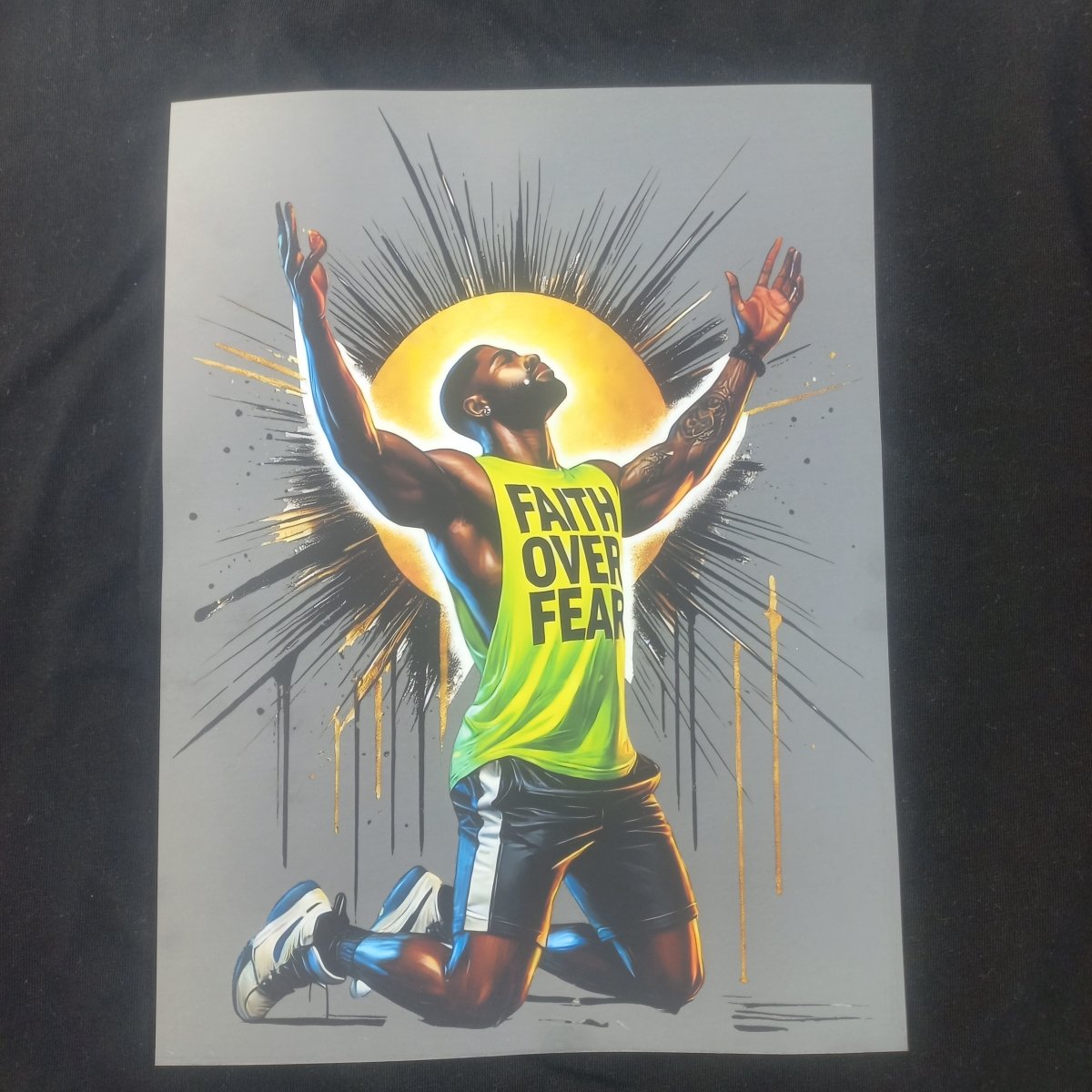 Sticker DTF Imagine Sacră – Transfer Termic Design Spiritual pentru Haine - StickerJoy