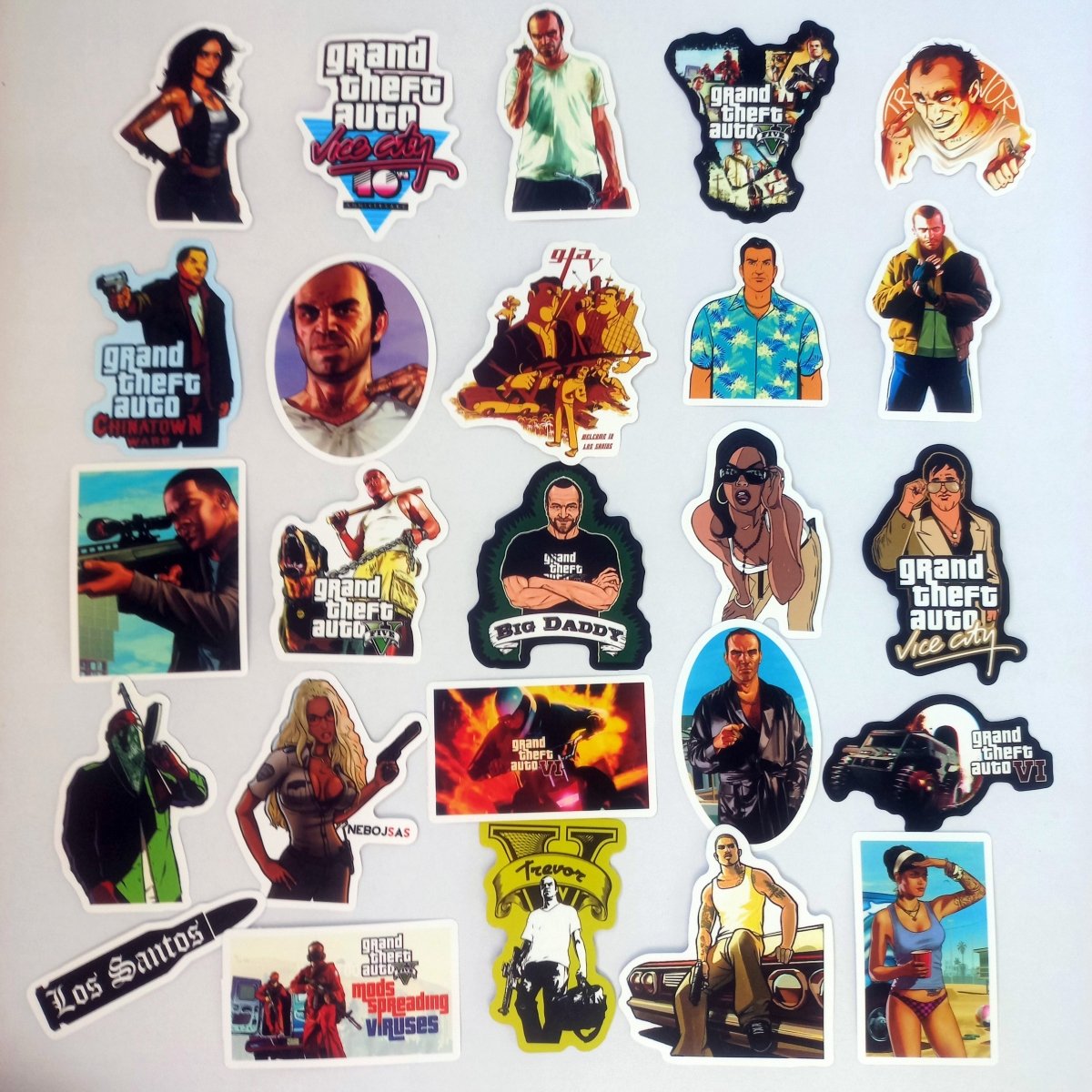 Pachet Stickere Grand Theft Auto – GTA Collection 50 buc. - StickerJoy