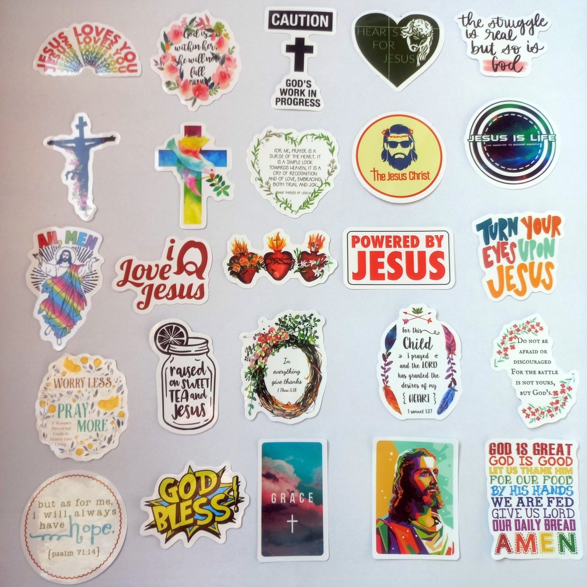 Set Stickere Crestine Jesus & Faith – 50 bucati - StickerJoy