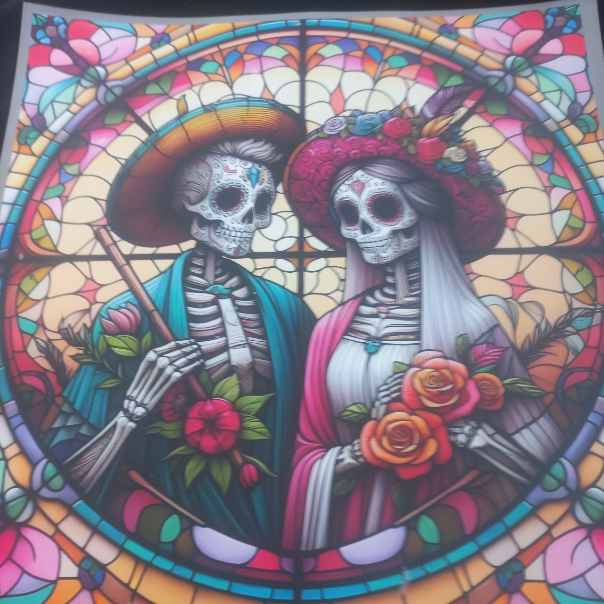 Sticker DTF „Mexican Skeleton Love” – Día de los Muertos Art - StickerJoy