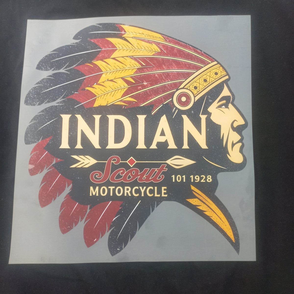 Sticker DTF „Indian Motorcycle Style” – Design Vintage Biker - StickerJoy