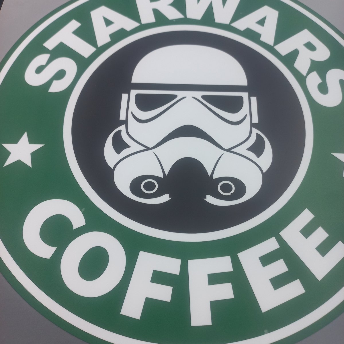 Sticker DTF „Star Wars Coffee” – Funny Geek Design - StickerJoy