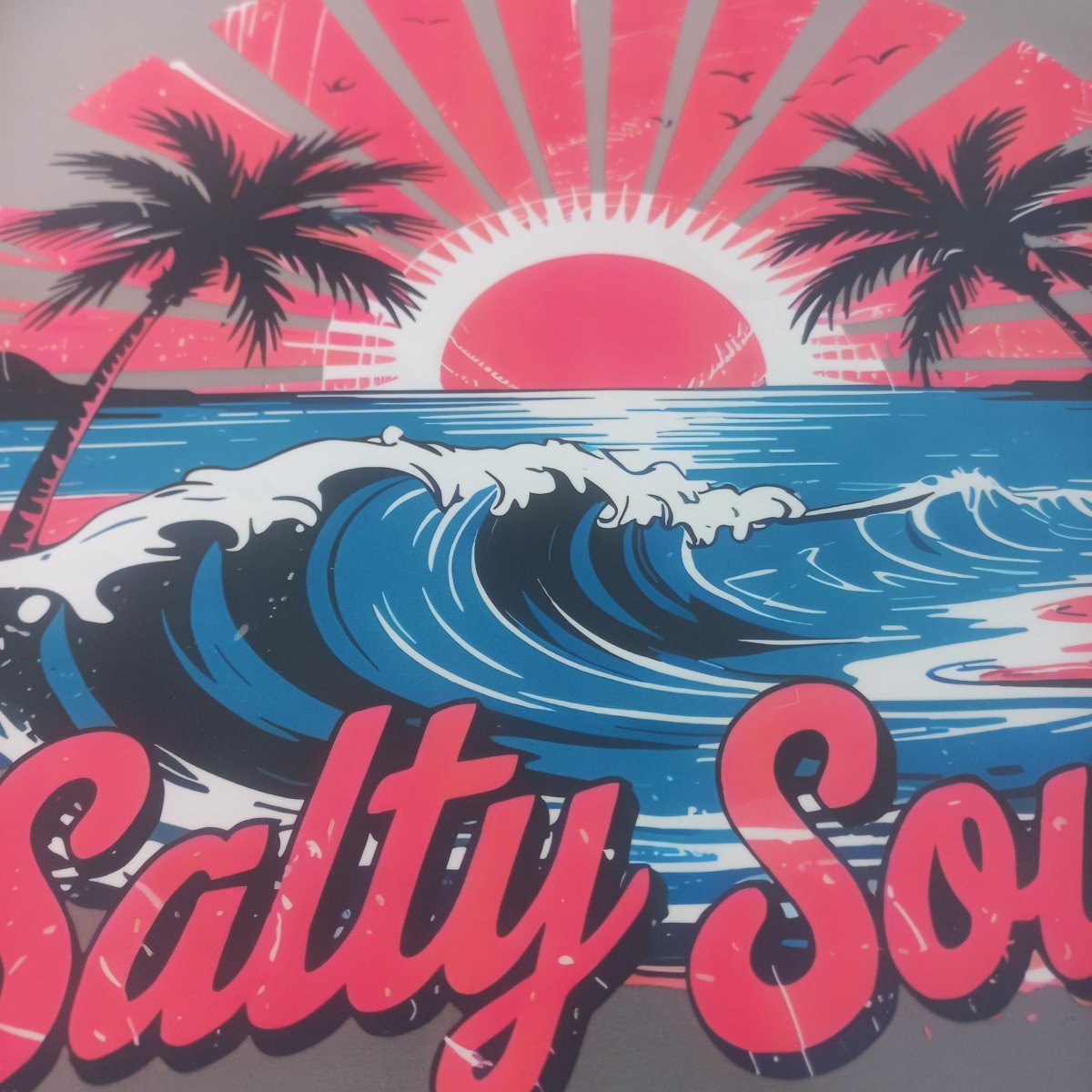 Sticker DTF Salty Soul Beach – Transfer Termic Summer pentru Haine - StickerJoy
