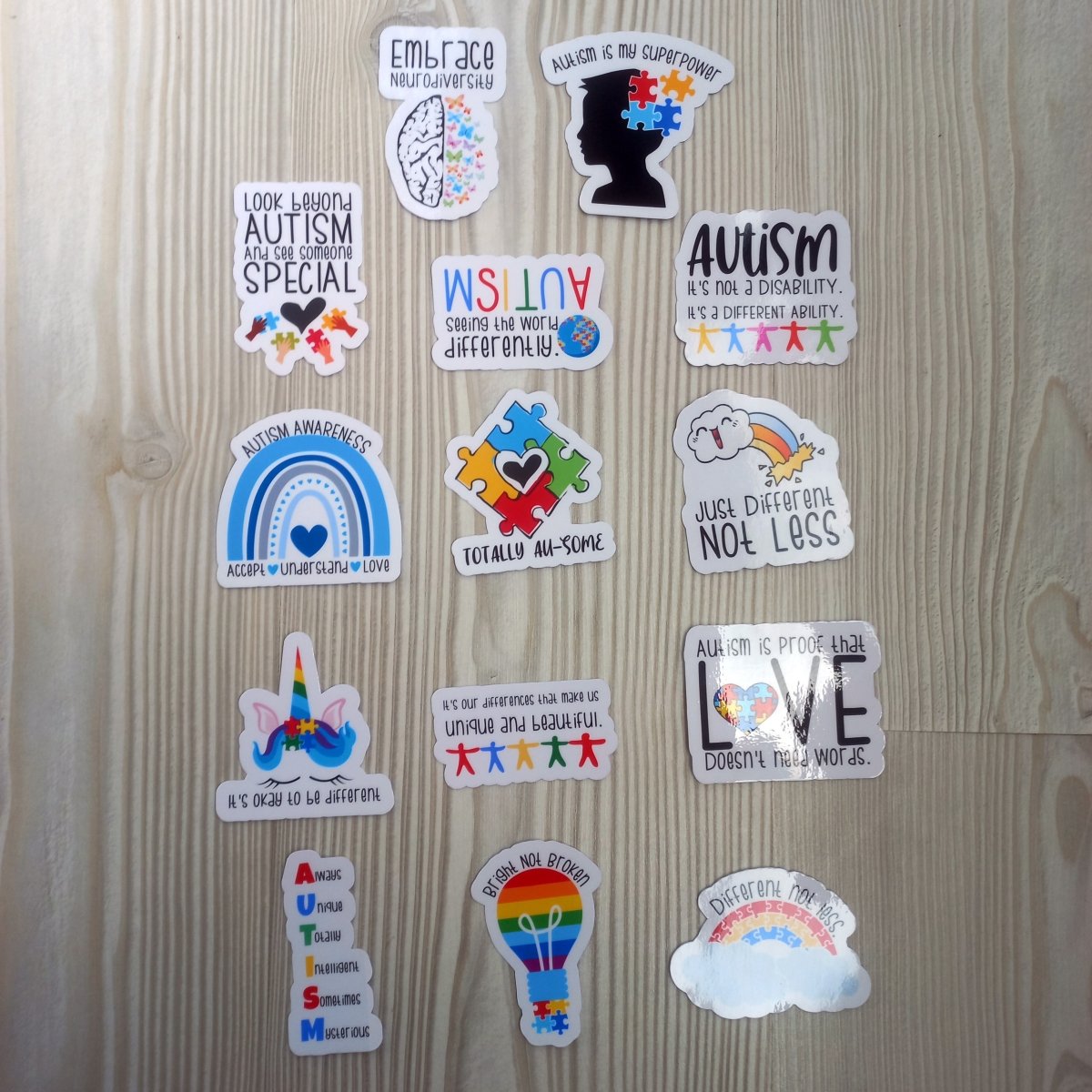 Set Stickere Autism – Design Unic | Awareness, Neurodiversitate, Waterproof - StickerJoy