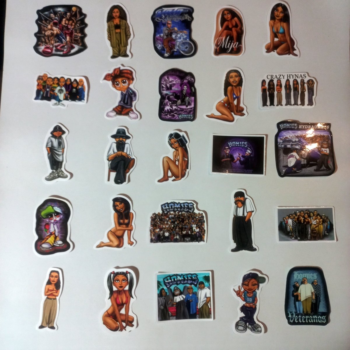 Pachet 50 Stickere Homies – Street Urban & Lowrider Style Vol. 2 - StickerJoy