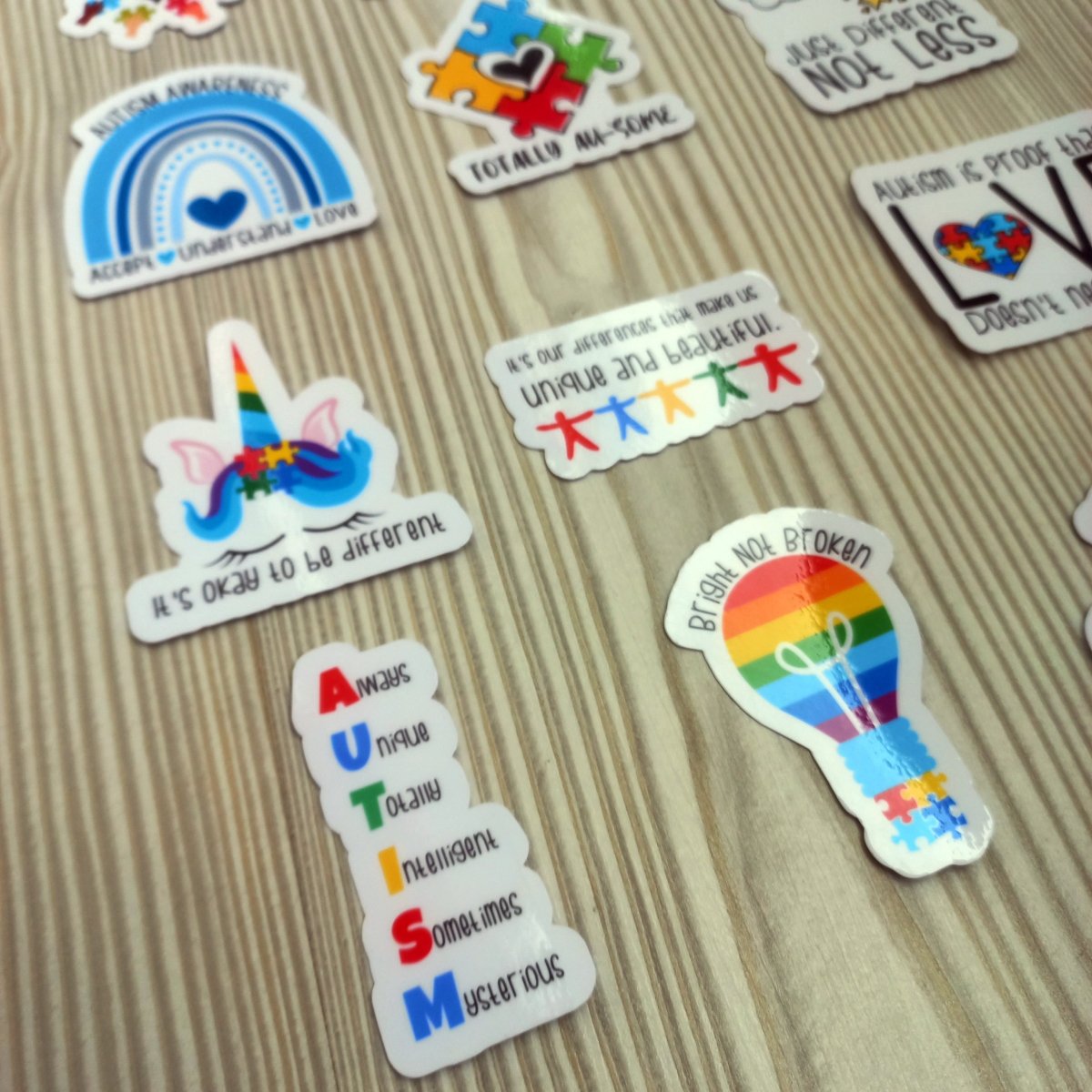 Set Stickere Autism – Design Unic | Awareness, Neurodiversitate, Waterproof - StickerJoy