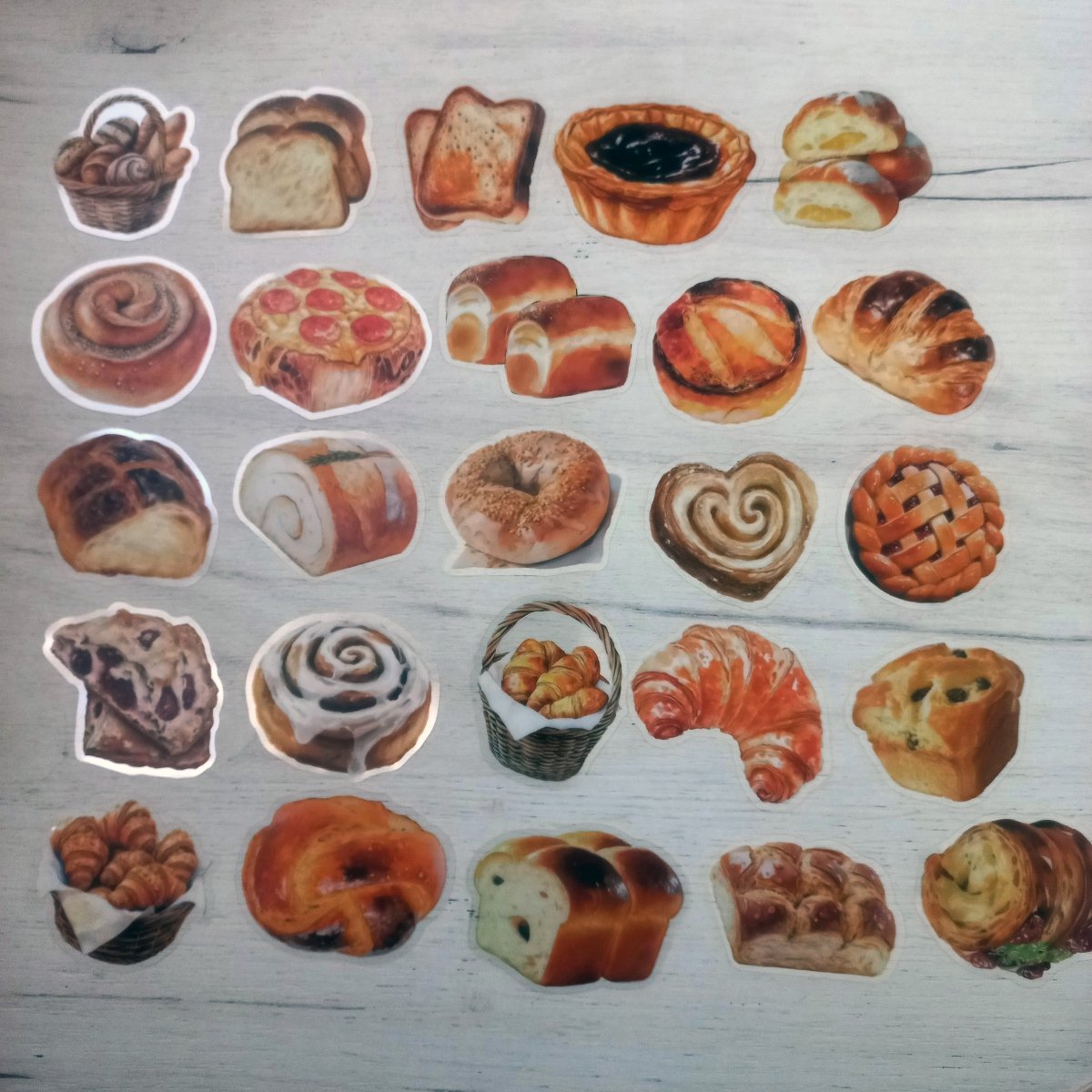 50 Stickere Patiserie – Croissante, Pâine, Deserturi | Stickere Mâncare Premium Waterproof - StickerJoy